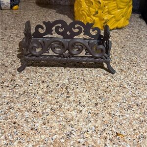 Ornate Brown Metal Decorative Tray